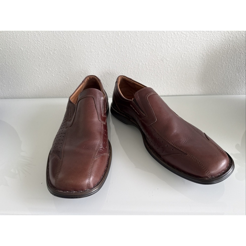 Josef Seibel Loafers Mens EU 47 US 13 Brown Leather Slip On Shoes Perforated